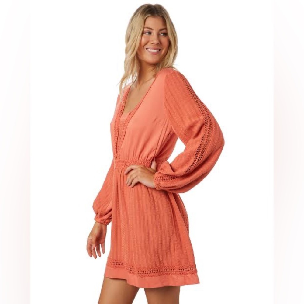 TIGERLILY Maresa Guava Orange Long Sleeve Mini Dress RRP$249 - Picture 11 of 16